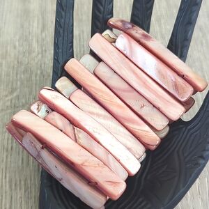 Abalone Pink Shell Strtetch Bracelet